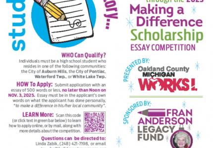 Fran Anderson Scholarship Flyer