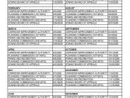 2026 Planning, ZBA, Parks & Rec, CIA Meeting Dates 2026 Planning, ZBA, Parks & Rec, CIA Meeting Dates