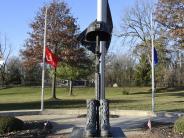 White Lake Cemetery Military Boots and Flag Pole