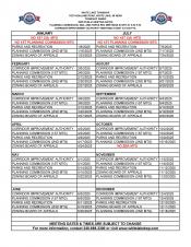 2025 Meeting Dates - Planning, P&R, ZBA, CIA