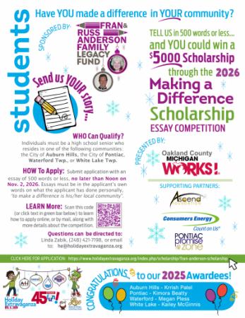 Fran & Russ Anderson Scholarship Flyer