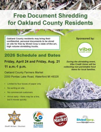 August Oakland County Shred Event