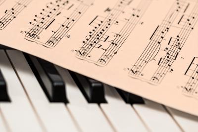 Sheet music with piano