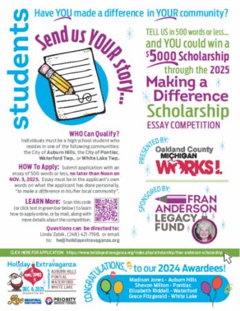 Fran Anderson Scholarship Flyer