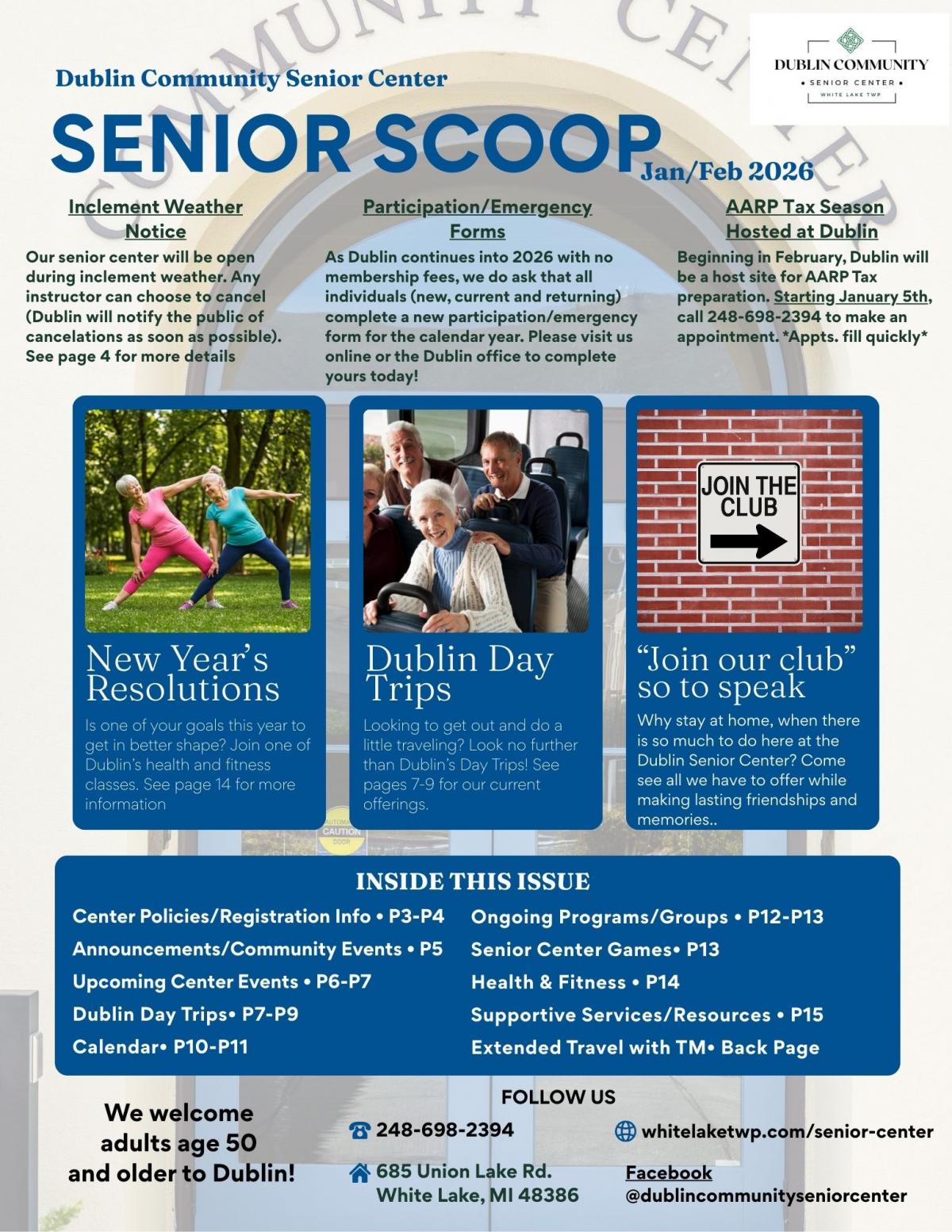 Dublin's Senior Scoop Newsletter January/February 2026